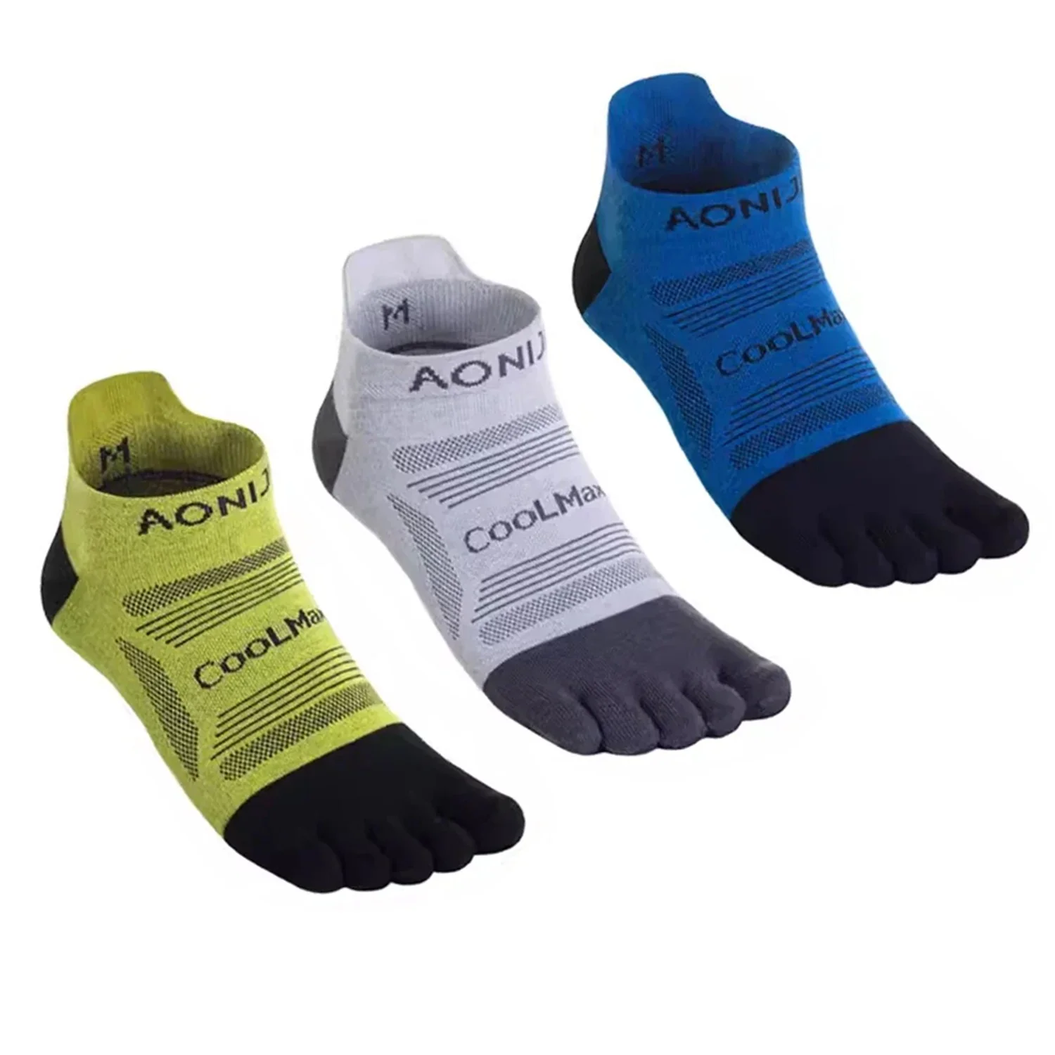[ US Only ] AONIJIE 3 Pairs Low Cut Toe Socks-E4839